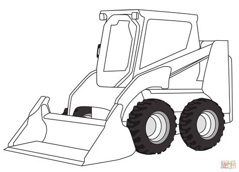 printable skid steer coloring pages